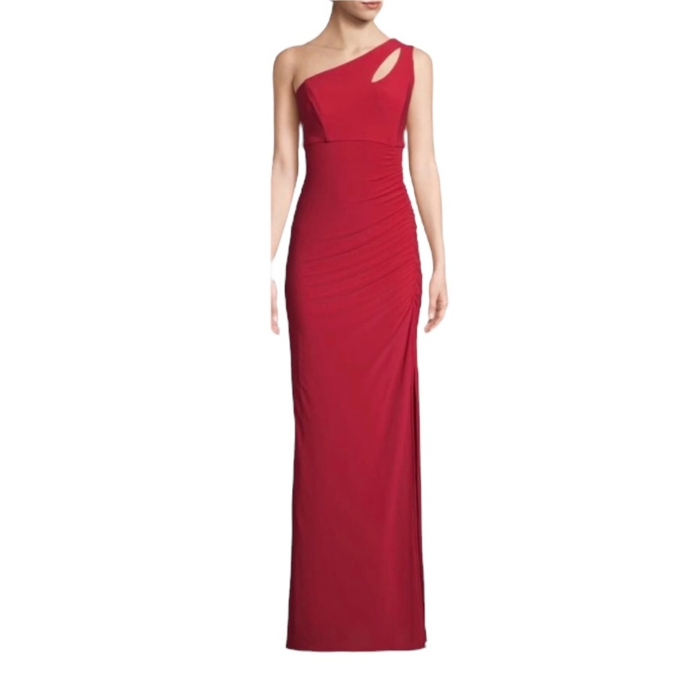 Xscape One Shoulder Keyhole Dress - Picture 1 of 8